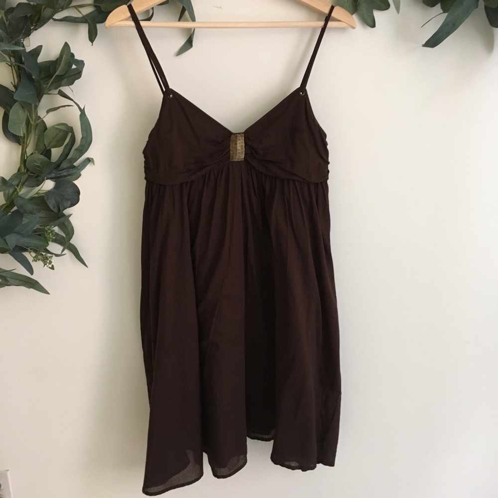 Forever 21 Brown Flowy Tank Dress